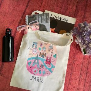 Tas Tote bag Kanvas / Shopping Bag Paris / Tas Wanita France