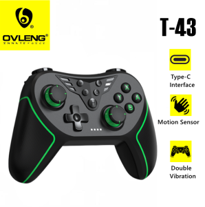 T-43 Wireless Gaming Controller Hall Effect Joystick Turbo Vibration & Programmable Function for Nintendo Switch