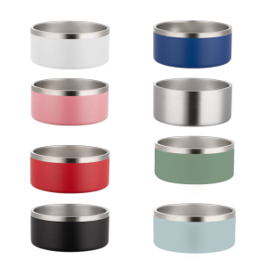 Rustproof Bát ăn cho thú cưng chất liệu thép không gỉ rộng chống trượt cơ sở dung tích lớn 64oz dễ dàng để làm sạch