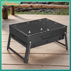 【Fast Delivery】Stainless Steel Small Smoker BBQ Grill Mini BBQ Tool Grill Tabletop Barbecue Grill for Outdoor Cooking Camping Picnics【After Sales Guarantee】