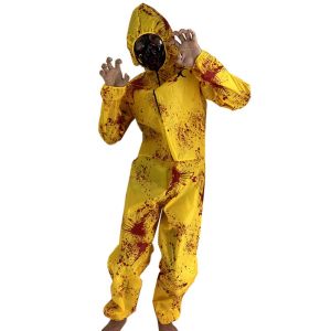 xuechuangying halloween costume kid 万圣节服装 Resident Elastic Jumpsuit Suit Costume Protective Clothing Party Dress Zombie Clothes Halloween Clothes