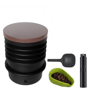Precisions Grinder Accessory with 10g Dosing Spoon and Bellow Design Metal Texture for Rapid Coffee Grounds Removal