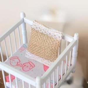 QUANSEN 2Pcs 1 12 Dollhouse Simulation Mini Lace Pillow Sofa Cushion Dollhouse Living Room Decoration Dolls House Decor Accessories