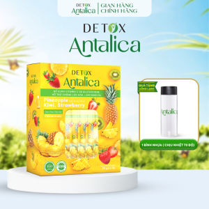 [Tặng bình] Detox Dứa Thơm Antalica Hỗ Trợ Sáng Da Cung Cấp Vitamin C Hộp 3g x 20 gói