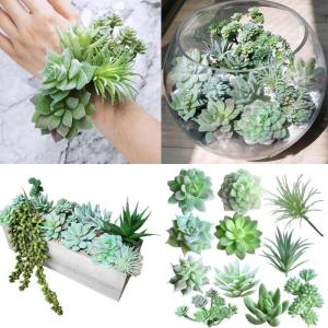Realistic Artificial Potted Arrangement 11Pieces Miniature Artificial Potted For Indoor and Outdoor Use