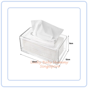 【Pure Care】 Transparent Square Acrylic Tissue Box Holder for Home Office Thickened PCTissueBox