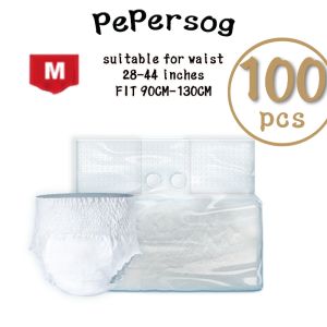 PEPERSOG Adult Diapers M/L/XL (100 Pieces/Pack of 5) Adult Pull-ups Leakproof Breathable Disposable Diapers