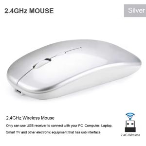 Ultra Thin USB 2.4Ghz Wireless Mouse Wireless Mouse 1600DPI 4 Buttons Cordless Mice for PC Desktop Laptop Windows Computer