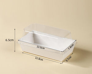 10 PCS Kraft/White Paper Sandwich Packing Box Disposable Food Cake Macaron Donut Dessert Square Rectangular
