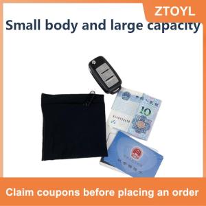 【ZTOYL】 1PC dây kéo chạy Túi Trọng lượng nhẹ cổ tay Ví Pouch cho điện thoại thẻ chìa khóa sweatband phòng tập thể dục thể dục thể thao đi xe đạp dây đeo cổ tay Túi