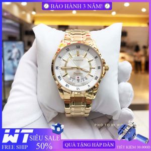 Đồng hồ nam đồng hồ dây kim loại Sunrise DM771SWA full box kính sapphire chống xước chống nước bảo hành 3 năm