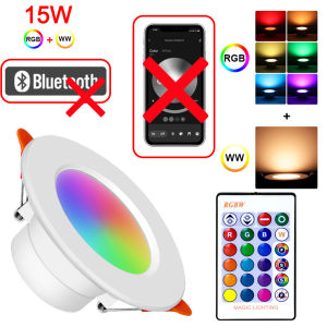 Seville 10W 15W Smart Downlight Colorful Spot LED Lamp Bluetooth Compatible RGB Dimmable Recessed Round Light Smart Home Luminaire 220V