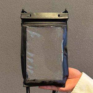 CRNGW Adjustable Strap Waterproof Phone Pouch Large Capacity Lightweight Transparent Hanging Neck Bag Portable White PVC Storage Pack The Water-Sprinkling Festival