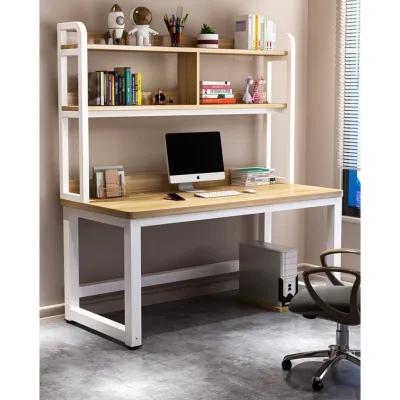 [free installation service]heavy duty Study bookshelf Table with shelves/Computer Desk/Office Table