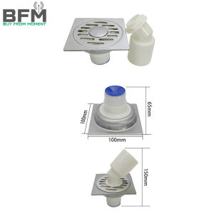 BFM SUS304 stainless steel washing machine floor drain anti odor overflow-proof anti clogging with dedicated connector