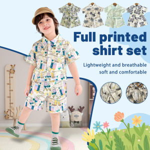 ชุดเด็ก เสื้อแขนสั้น+กางเกงขาสั้น ไซส์ 90-120cm ชุดเล่นสบาย ชุดเที่ยว