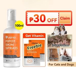 Antifungal Pipot Skin Spray for Dogs and Cats Skin Disease Itch Relief Hair Loss100ml