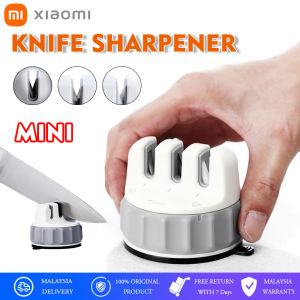 Huohou Knife Sharpener Original Scissors Sharpener Double Wheel Whetstone Polish Blades Pengasah Pisau Gunting Kitchen Supplies Local Stock