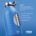 Tyeso 1500ml/1900ml Tumbler Hot & Cold Insulated Large Capacity Tumbler Double Wall Stainless Steel with Straw & Handle. 