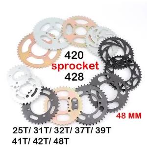 dncnf 428/420 Chains 25T/31T/32T/41T/48T 48MM Sprockets Rear Back Sprocket Cog For ATV Quad Pit Dirt Bike Buggy Go Kart Motorcycle 5T9N4
