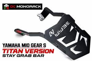 YAMAHA MIO GEAR S TOPBOX BRACKET TITAN VERSION STAY GRAB BAR HEAVY DUTY LIFETIME WARRANTY DOUBLE POWDER COATED CNC LAZER CUT PLUG AND PLAY