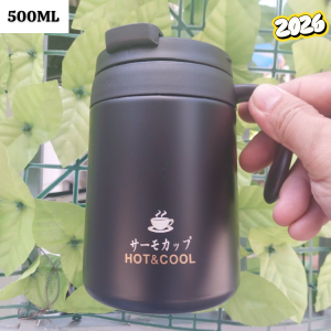 Cốc trà giữ nhiệt Inox 304 dung tich 500ml có coi cầm tiện lợi hàng nội địa Trung cao cấp
