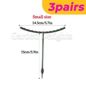 3Pair Plastic Plant Support Cages for Flowers and Vines Semicircle Pile Stand with Durable Fixing Holder for Greenhouse