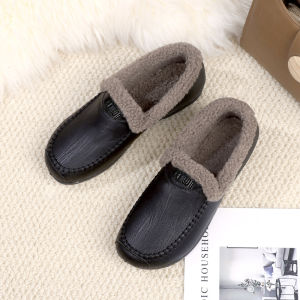 Free Shipping WomenS Winter Cotton Boots New Style Non-Slip Waterproof Slip-On Design Fashionable And Versatile Casual Mom Shoes