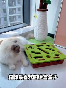 Interactive Cat Toy Puzzle Toys Cats Felt Maze Box Kittern Toys Pet Cat Games Self Play Fun Exercise