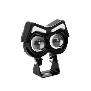 Motorcycles Led Headlight Fog Light Car Dual Color Owl Design Head Light ATV Scooter for Auxiliary Spotlight Lamp Accessories