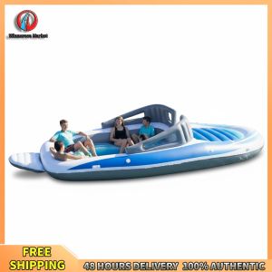 Winnereco Sturdy PVC Inflatable Water Raft for 6 People Great for Water Sports River Trips and Outdoor Fun