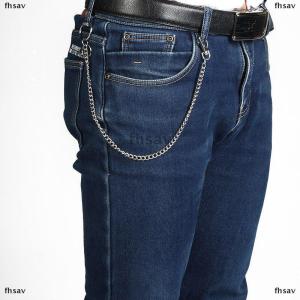 [COD] fhsav 1 2 3 Layer Long Metal Belt Chain Rock Punk Hook Trousers Pant Waist Link Metal Wallet Chain Keychain Ring Clip Keyring HipHop Jewelry