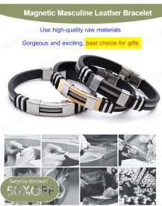 Punk Black Gold Bracelet Exaggerated Fashion Mens Jewelry Stainless Steel Titanium Bracelet