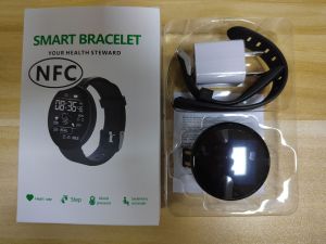 D18 Vòng Đeo Tay Thông Minh NFC Kiểm Soát Truy Cập Nhịp Tim Huyết Áp Oxy Máu Thông Tin Theo Dõi Giấc Ngủ Nhắc Nhở Cuộc Gọi Vòng Đeo Tay Đếm Bước