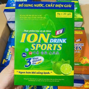 BỘ SÚNG NƯỚC CHẤT ĐIỆN GIẢI ION DRINK SPORTS 3 VỊ HƯƠNG CHANH DÂY HƯƠNG DÂU HƯƠNG CAM TỪ THIÊN NHIÊN 20 GÓI