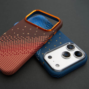 Floating Shadow Starlight Pattern Case For iPhone 17 16 15 Pro Max Mangetic Carbon Texture Camera Lens Armor Hard PC Back Cover