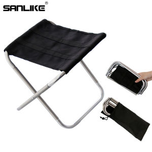 SANLIKE Aluminium Mini Folding Chair Ultra-Light Weight Anti-Rust Outdoor Camping Travel Chair Foldable Seat Stool