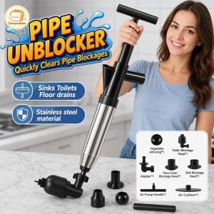 Quivlox High Pressure Toilet Plunger Multi Functional Drain Clog Remover For Toilet Sink Pipe Cleaning Tool