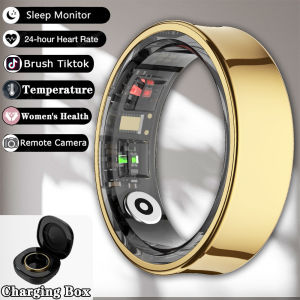 2025 R09 Smart Health Ring – Blood Pressure & Blood Oxygen Monitor Sleep/Fitness Tracker 5ATM Waterproof Compatible with Android/iOS Includes Charging Case for Men & Women Idea Birthday Gift Size 8 - 13