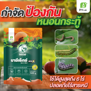 กำจัดหนอนกระทู้ เชื้อBT บีที บาซิลัส ทูริงเยนซิส ปราบแมลงศัตรูพืช ชีวภัณฑ์ ปลอดภัย ไม่ผสมสารเคมี หนอนไม่ดื้อยา ยาฆ่าแมลง หนอนระยะไข่ บาซีเร็กซ์แม็กซ์