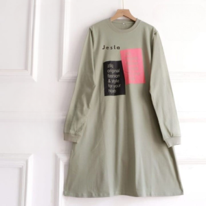 Tunik Terbaru 2024 Rita Tunic Bahan Kaos Katun Combed Apk Sablon Baju Atasan Wanita Lengan Panjang Jumbo
