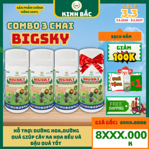 (Combo 3Bigsky-Tặng 1Bigsky)-Kinh Bắc-Quản lý nhiều loại nấm bệnh:Thối rễ vàng lá đốm quả thán thư sương mai và nhiều loại nấm khác giúp làm sáng mã quả giúp trái sáng đẹp hơn
