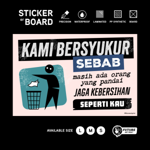 Keep Clean. Dispose of Garbage in the Trash Can. Sticker Sign Signage Signboard Funny Sticker. Caring for the Environment