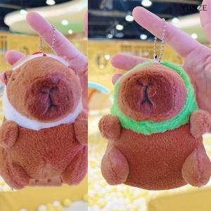 [COD] YUNZE Capybara Plush Doll Cartoon Keychain Pendant Soft Stuffed Doll Backpack Pendant Car Bag Key Ring Decor Kid Gift Keychain