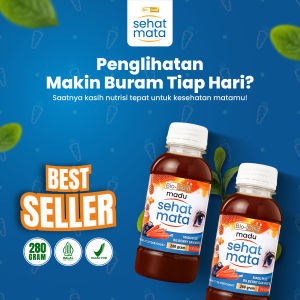 Bio Gold - Bundling 2 Botol Madu Sehat Mata Ekstrak Bilberry Wortel Untuk Perawatan Mata SIlinder