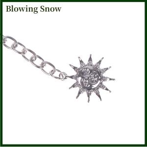 Blowing PUNK hip hop สไตล์โกธิคมูนมูนเอวสูงเข็มขัดโลหะสำหรับผู้หญิงเดรสเครื่องประดับเข็มขัดโซ่เอว