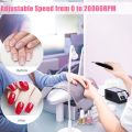 Cadrim Electric Nail Drill, Adjustable Nail File Machine Set with Sanding Bands for Manicure Pedicure Acrylic Glazing Nail Art Polisher (Black). 