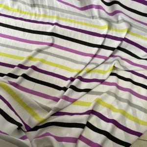 Vải Lụa Cát Họa Tiết Sọc Khổ 1m5 - Chất Mềm Rũ Không Giãn - May Đầm Váy Áo Kiểu Đồ Bộ