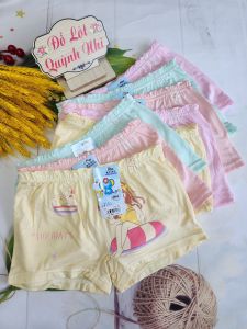 Sét 10 quần sịp đùi mặc váy bé gái từ 1 đến 12 tuổi lưng thun chất cotton xịn co giãn [7899] Size : 8 - 27 KG - Đồ Lót Quỳnh Nhi