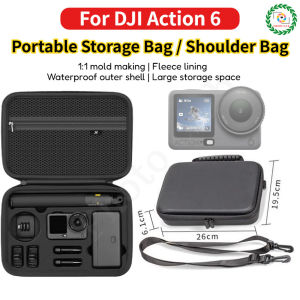 Lasvea DJI Osmo Action 6 Bag / DJI Osmo Action 6 Shoulder Bag Hard Shell Portable Shockproof Case